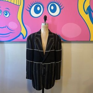 Moschino Cheap Chic Mean's Gray Black Wool Blazer